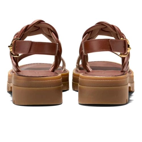 Cole Haan - Cressida Lug Sandals Natural Canvas Ch Dk Cuoio Ltr