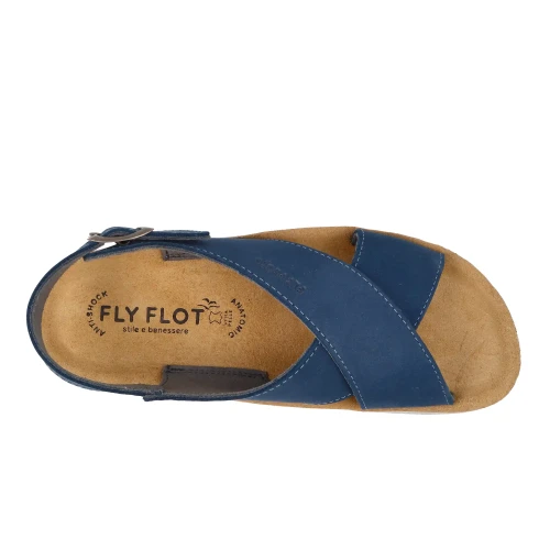 Fly Flot - Leather Woman Sandal Blue
