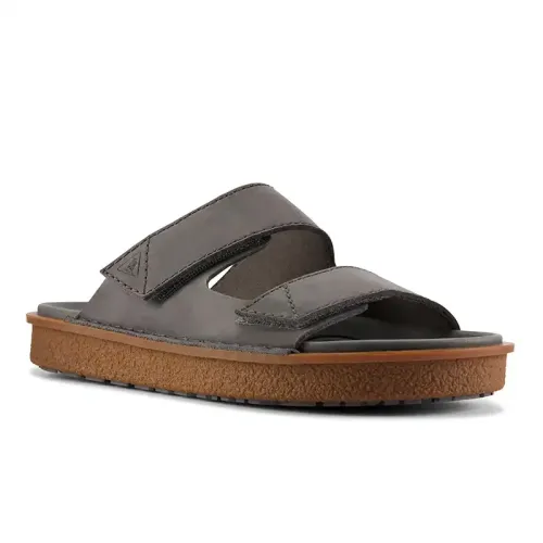 Clarks - Litton Strap Dark Grey Lea