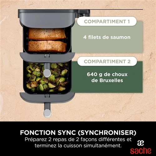 FRITEUSE NINJA AIR FRYER DOUBLE STACK 9.5L SL400EU