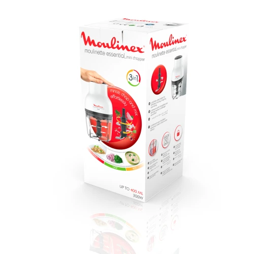 MINI HACHOIR MOULINEX 300W BLANC  DJ520110