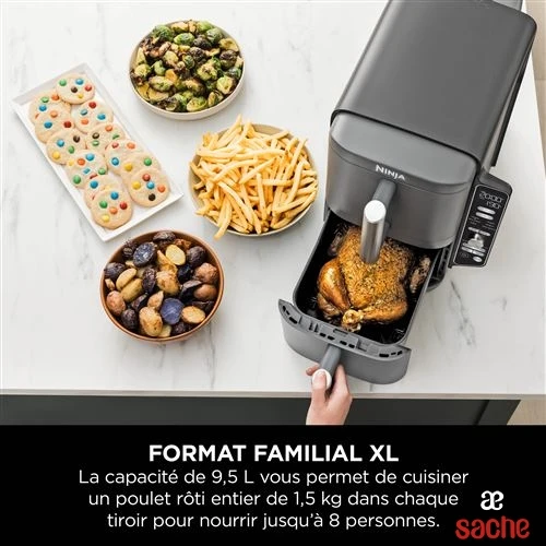 FRITEUSE NINJA AIR FRYER DOUBLE STACK 9.5L SL400EU