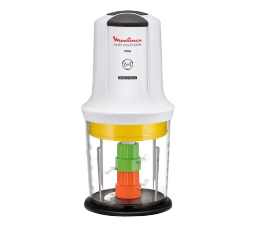 MINI HACHOIR MOULINEX MULTIMOULINETTE 6EN1 500W BLANC AT723110