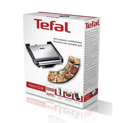 Grill à viande et panini inox TEFAL GC241D12  EXGC241D12
