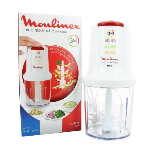 MINI HACHOIR MOULINEX 500W BLANC  AT710110