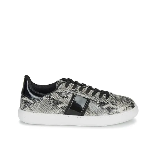 BASKETS ANDRÉ FEMME FRISBEE CUIR GRIS NOIR