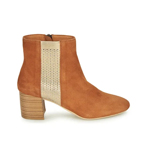 BOOTS ANDRÉ FEMME BINDY DAIM MARRON