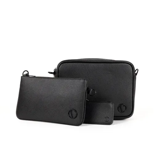 SACOCHE DE LUXE VO7 HOMME CUIR 3 PIÉCES