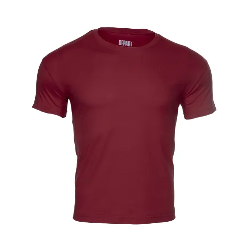 T-SHIRT HOMME DEPART  BORDEAU 100% COTON SIMPLE