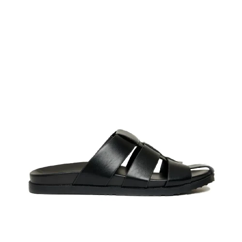 MULES THREADBARE ABEL HOMME CUIR NOIR