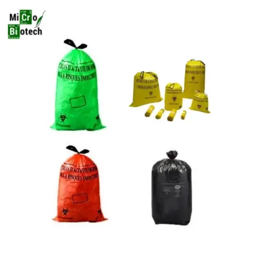 Sachets DASRI - Volume: 60L, Couleur: Verte
