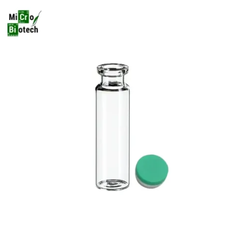 Flacon à sertir (vial) transparent avec capsule