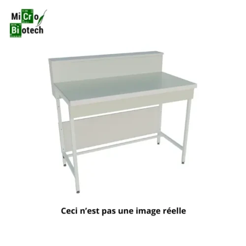 Paillasse murale avec dosseret LABTECH - modèle: Paillasse humide