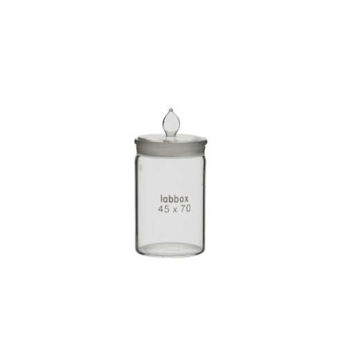 Vase à peser forme haute avec couvercle Labbox