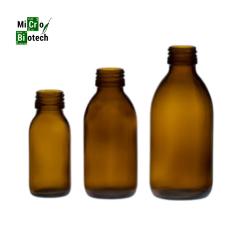 Flacons en verre brun PP28 sans bouchons - Volume: 60ml