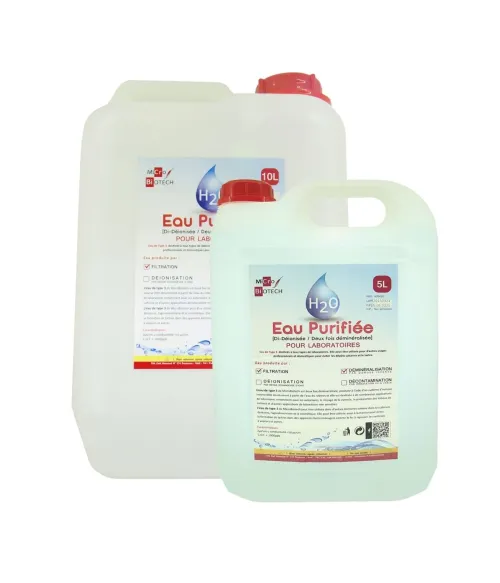 Eau Purifiée (Type 3) en Jerrycans - Volume: 10L