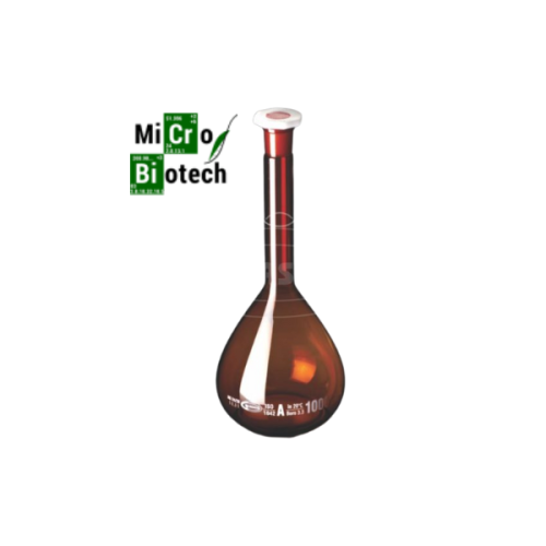 Fiole jaugée en verre ambré Glassco - Volume: 100ml