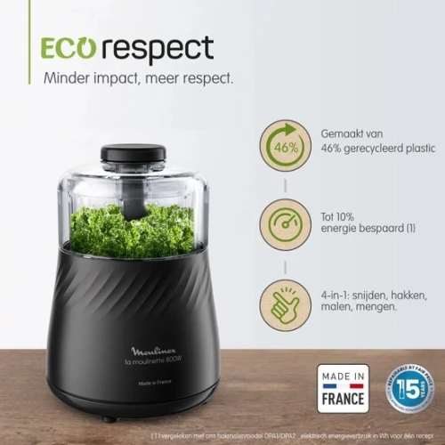 MINI HACHOIR MOULINEX ECO RESPECT 800W NOIR  DP710810