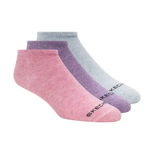 Skechers - 3Pk Women Non Terry No Show Pink Combo