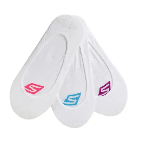 Skechers - 3Pk Womens Microfiber Non Terry Liner White / Bright