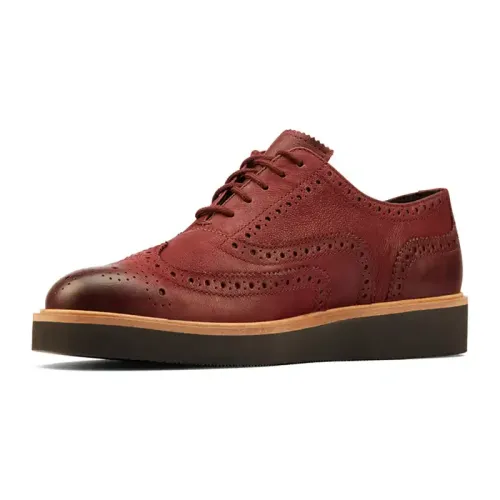 Clarks - Baille Brogue Burgundy Leather