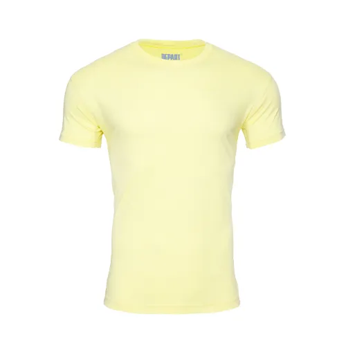 T-SHIRT HOMME DEPART  JAUNE 100% COTON SIMPLE