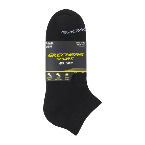 Skechers - 3PK MEN 1/2 TERRY QTR CREW