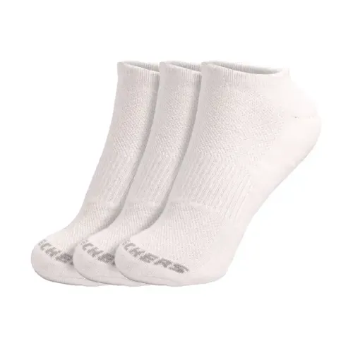 Skechers - 3Pk Unisex 1/2 Terry No Show White / Traditional