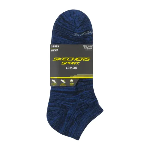 Skechers - 3PK MENS 1/2 TERRY LOW CUT