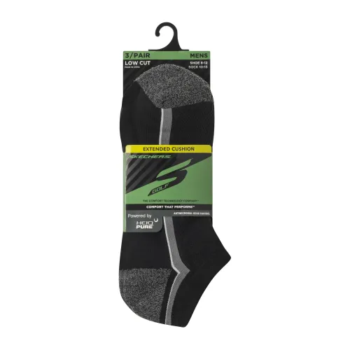 Skechers - 3PK MENS EXTENDED TERRY LOW CUT