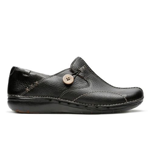 Clarks - Un Loop Black Leather