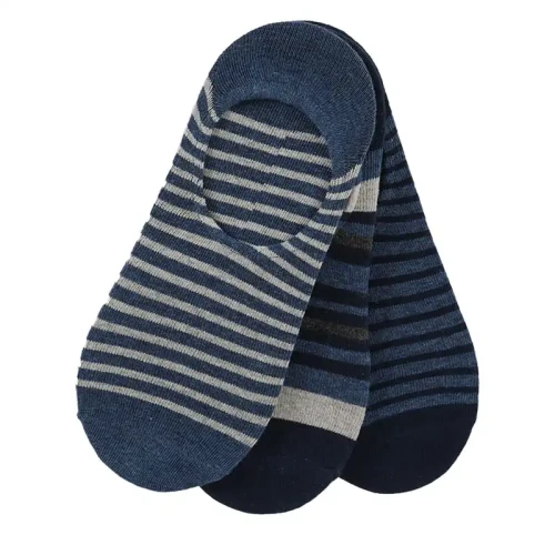 Skechers - 3Pk Mens Non Terry No Show  Navy Combo