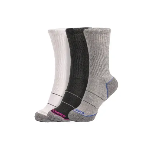 Skechers - 3Pk Womens Extended Terry Work Crew