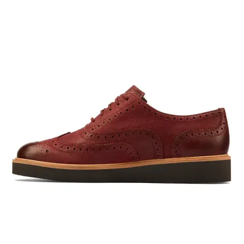 Clarks - Baille Brogue Burgundy Leather