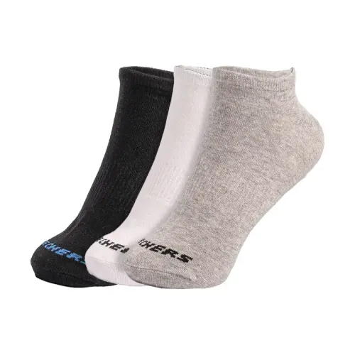 Skechers - 3Pk Unisex Non Terry No Show White / Blue