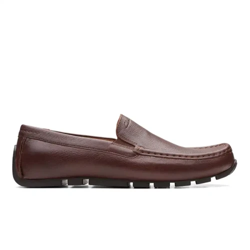Clarks - Oswick Plain Dark Tan Lea