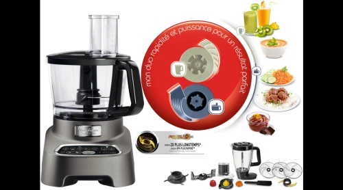 ROBOT MOULINEX GRIS 1000W 31FONCTIONS FP827E10