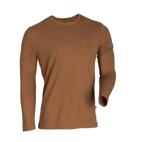 T-SHIRT A MANCHES DEPART HOMMES MARRON