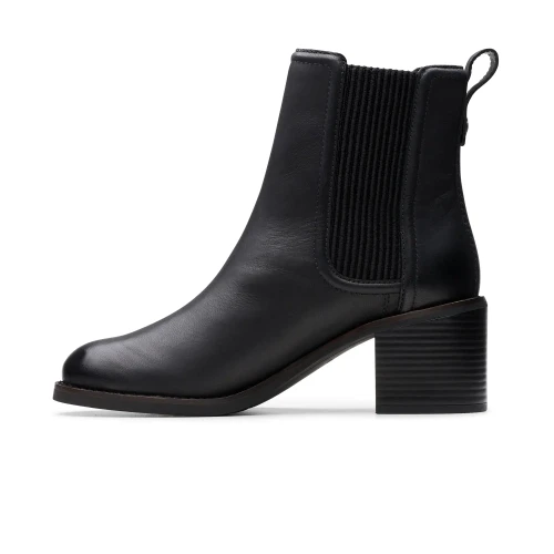 Clarks - Chamberly Top Black Leather