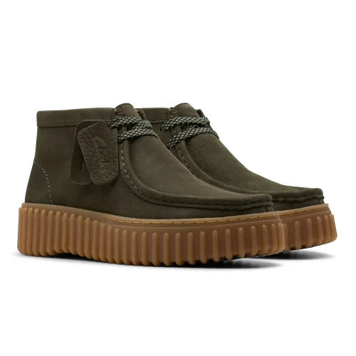 Clarks - Torhill Moss Dark Green Nub