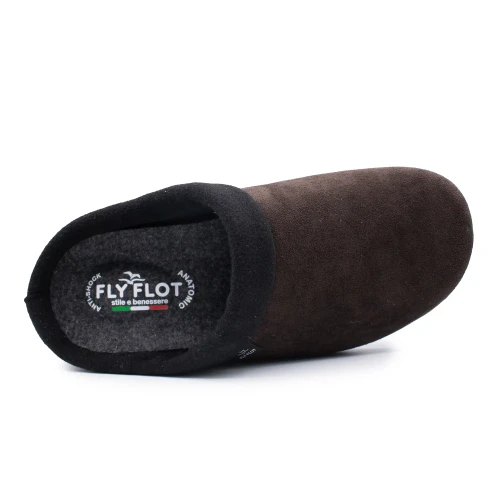 Fly Flot - Cloth Man Slipper Dark Brown
