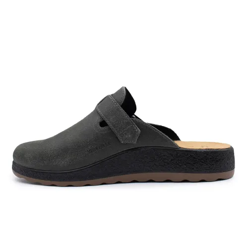 Fly Flot - Leather Man Slipper Anthracite