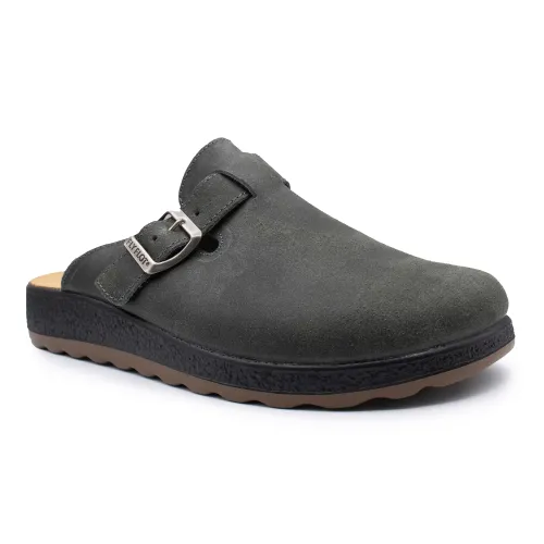 Fly Flot - Leather Man Slipper Anthracite