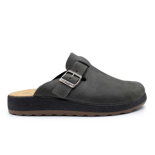 Fly Flot - Leather Man Slipper Anthracite