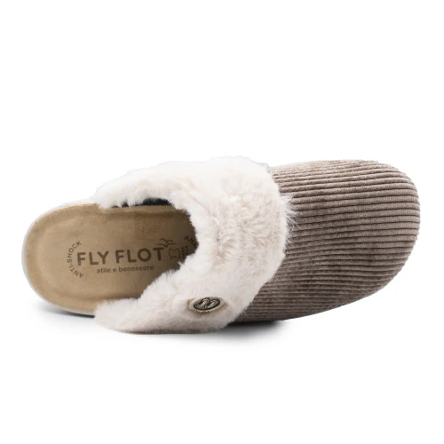 Fly Flot - Cloth Woman Slipper Taupe