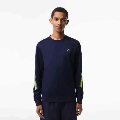 Sweatshirt homme Lacoste Tennis classic fit bandes siglées