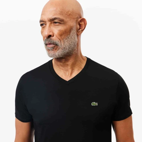Lacoste T-shirt coton Pima léger col V