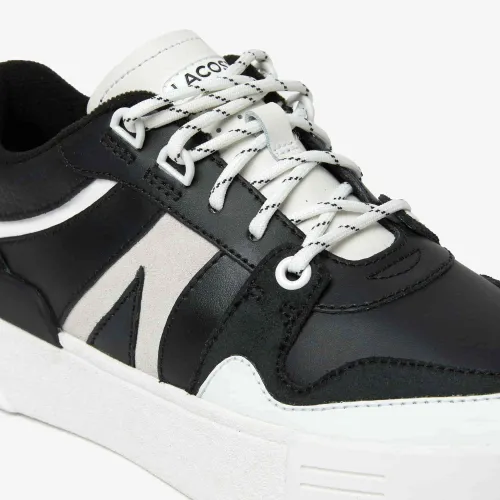 Sneakers L002 femme Lacoste en cuir avec détail coloré