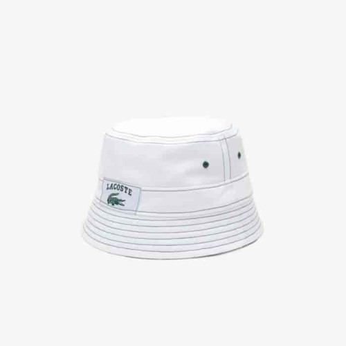 Lacoste Unisex Heritage Reversible Print Or Solid Cotton Bucket Hat