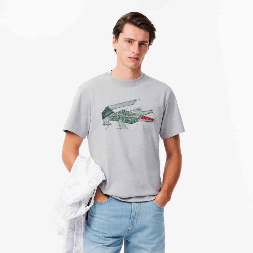 Lacoste T-shirt coton épais crocodile graphique
